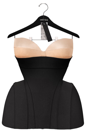 INDIGO - Oyia Structured Corset Top In Black