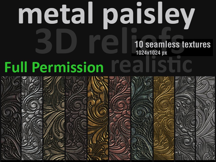 Metal Paisley Pack texture