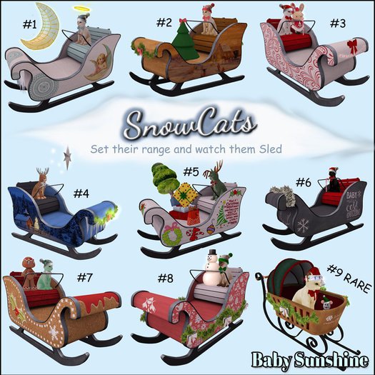 SnowCats Box #9 Winter Pram RARE