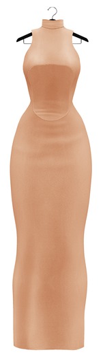 INDIGO - Sel Cut Out Dress In Nude