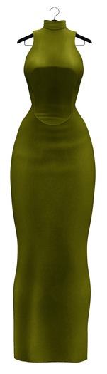 INDIGO - Sel Cut Out Dress In Olive