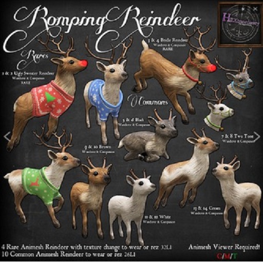 9. *HEXtraordinary* Romping Reindeer - Brown Wanderer