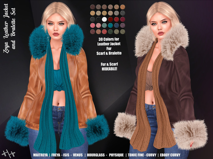 [hh] Zoya Leather Jacket and Bralette Set
