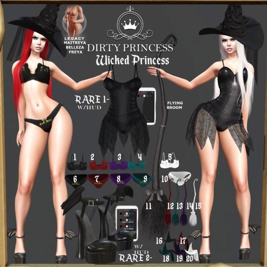 DIRTY PRINCESS- Wicked Princess Heels- LARA 2 RARE