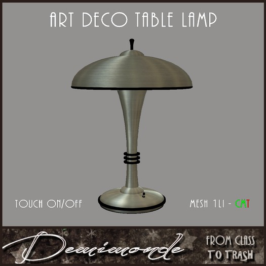 [CYN] Art Deco Domed Table Lamp (metal)
