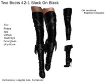 [CW] -Two Boots 42-1 Black On Black -BOX