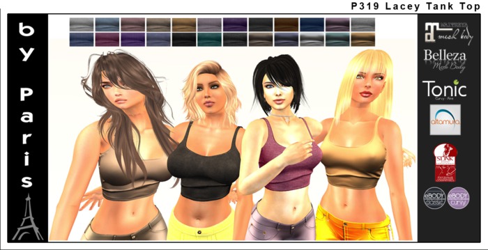 Lacey Tank Top - Tonic, Maitreya, Slink, Belleza, eBody, Altamura