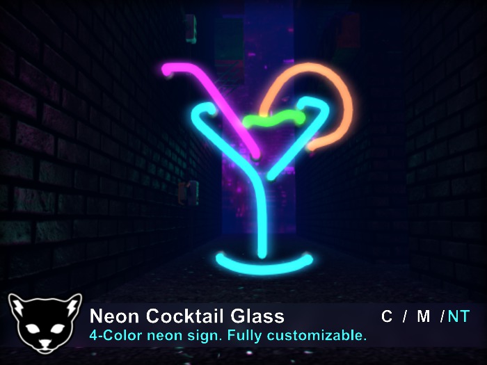 [SK] Neon Cocktail Glass