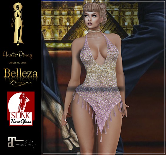 HautePinay - Tango Dress II - SHARDS BLUSH