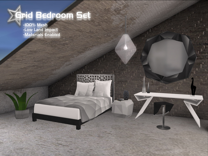*SQ* Grid Bedroom Set