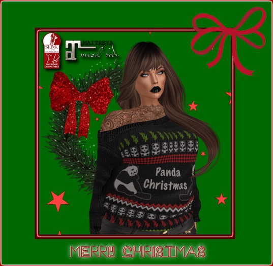 .wolfsong. panda christmas