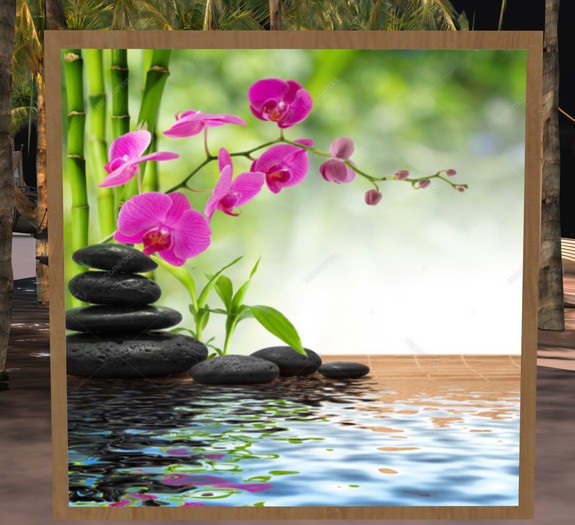 Pink Orchid Zen Canvas Frame