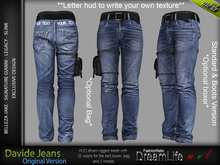FashionNatic - Davide Male Pants Original Jeans - Denim - Signature Gianni, Belleza - Jake, Legacy