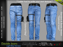 FashionNatic - Davide Male Pants Light Blue Jeans - Denim - Signature Gianni, Belleza - Jake, Legacy