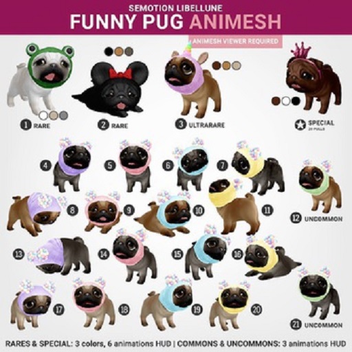 SEmotion Libellune Funny Pug Animesh #7