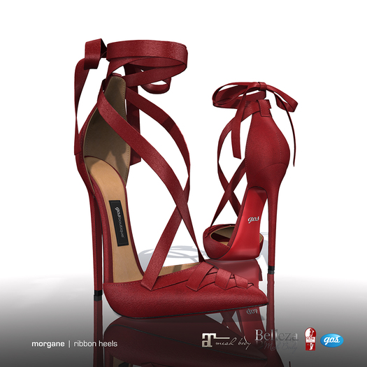 [Gos] Morgane Ribbon Heels - Carmine