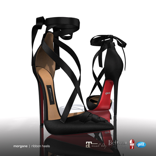 [Gos] Morgane Ribbon Heels - Black