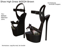 [CW] -Shoe High Dress WG024 Brown -BOX