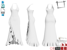 Dae Obj FBX For Gown Dress With Ruffles Slink, Maitreya, Ocacin Voluptuous, Belleza, Tonic