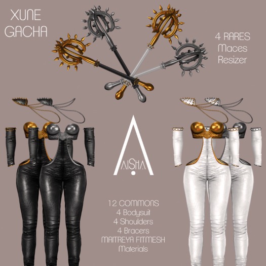 AiShA. Xune Complete SILVER/BLACK Set w/ RARE