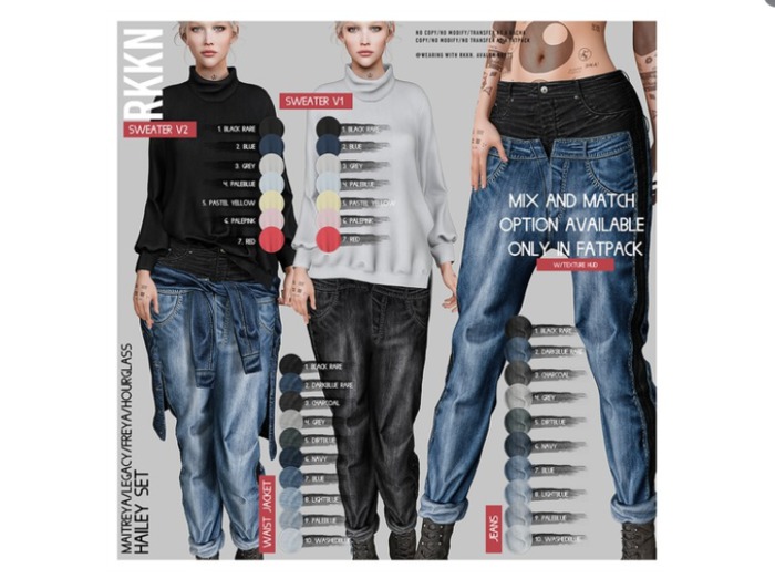 RKKN. Hailey Jeans PaleBlue/HG