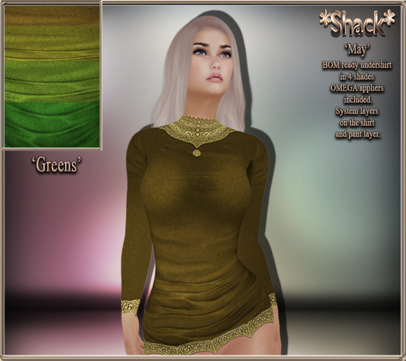 *Shack* May BOM - Undershirts - Greens