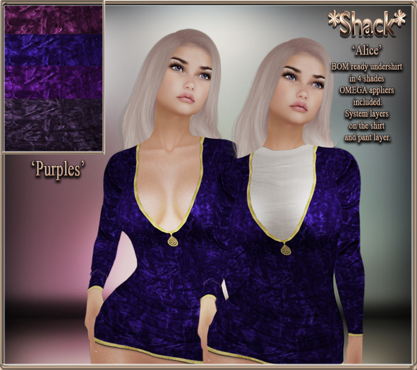 *Shack* Alice BOM - Undershirts - Purples