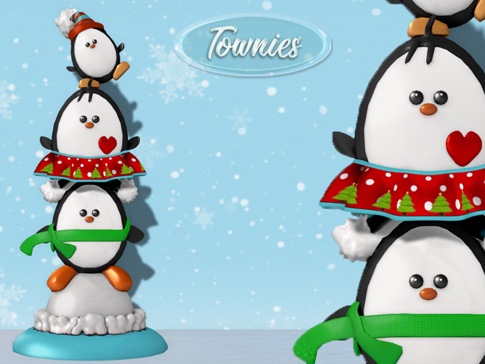 Townies Christmas Winter Penguin Family Tree