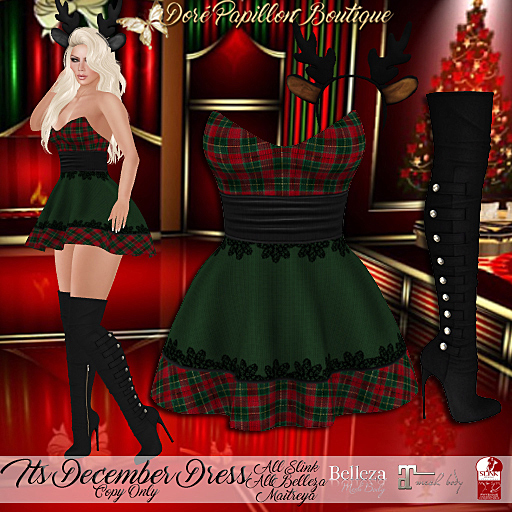 DPB Its December Dress - Green
