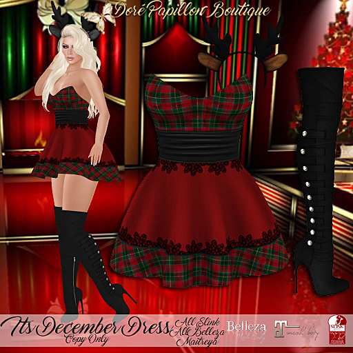 DPB Its December Dress - Red