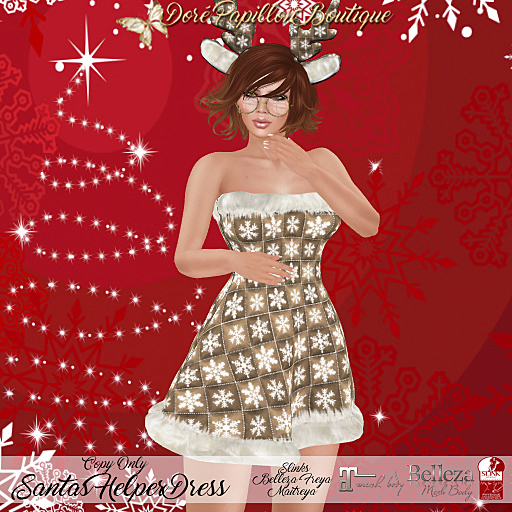 DPB Santas Helper Dress - Creme