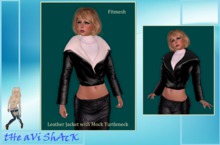 LEATHER JACKETS (2) WITH MOCK TURTLENECK FOR TONIC