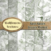 *Wallflowers* Grey Green Italian Marble