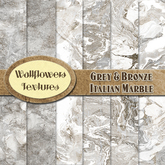 *Wallflowers* Grey & Bronze Italian Marble