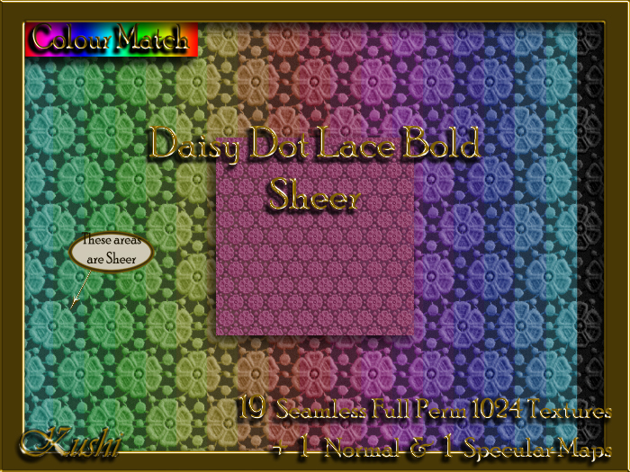 !Kushi! DaisyDotLaceBOLDSHEER Textures -WearToUnpack