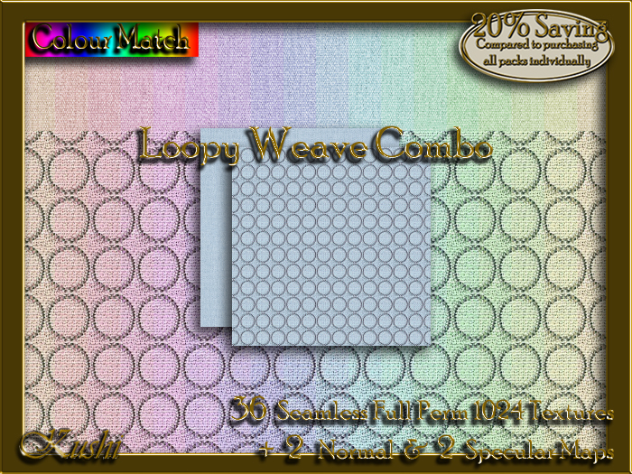 !Kushi! LoopyWeaveCOMBO Textures -WearToUnpack