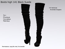 [REC] -Boots high 141 Black Suede -BOX