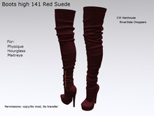 [REC] -Boots high 141 Red Suede -BOX