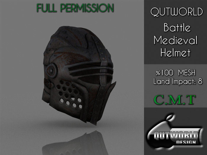 .::QUTWORLD Battle Medieval Helmet::.FP Unpack (ADD)