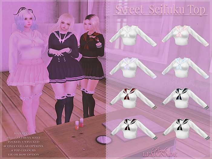 {PL} Sweet Seifuku Top - Fatpack