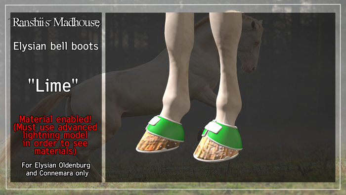 *RMH* Connemara&Oldenburg Bell Boots - Lime Boxed