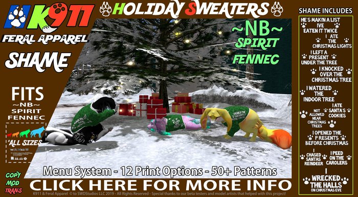 [K911] Holiday Spirit Fennec Sweaters - SHAME EDITION