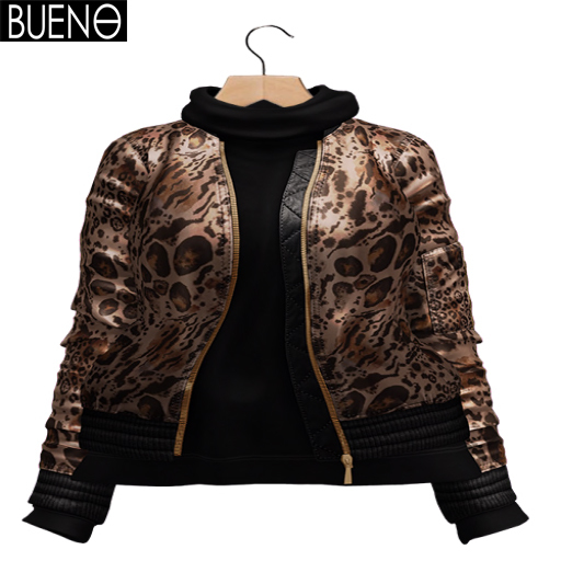 BUENO-Bomber Jacket-Cheetah
