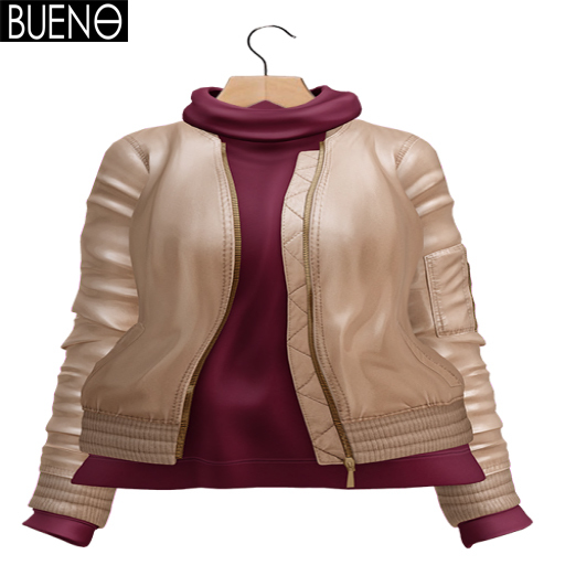 BUENO-Bomber Jacket-Ivory