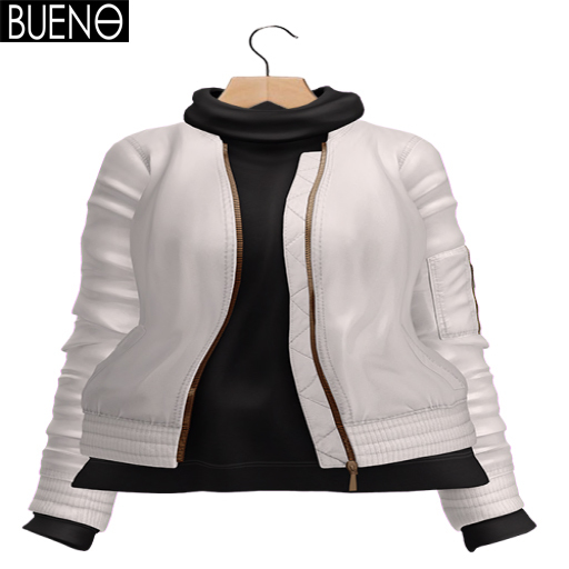 BUENO-Bomber Jacket-White