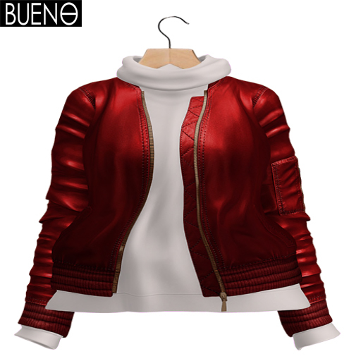 BUENO-Bomber Jacket-Red