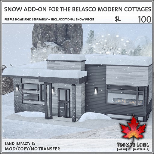 Trompe Loeil - Snow Add-On for Belasco Modern Cottage [mesh]