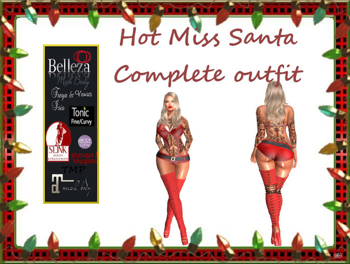 TA Hot Miss Santa complete outfit