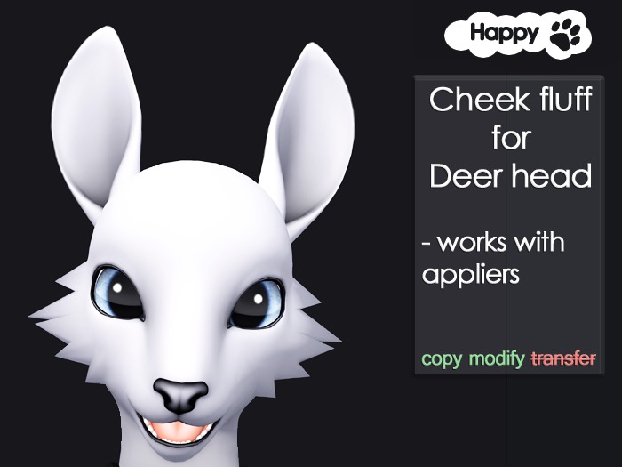 Happy Paw - Cheek fluff for deer head