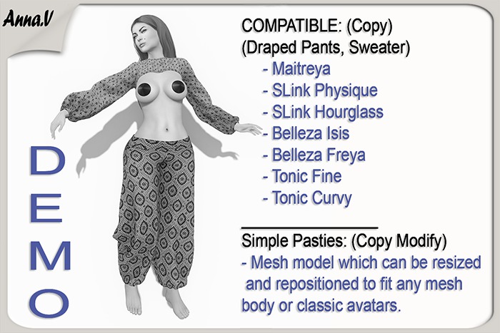 Anna.V _Set oriental  Bushra_DEMO _ Maitreya, Slink, Belleza ,Tonic